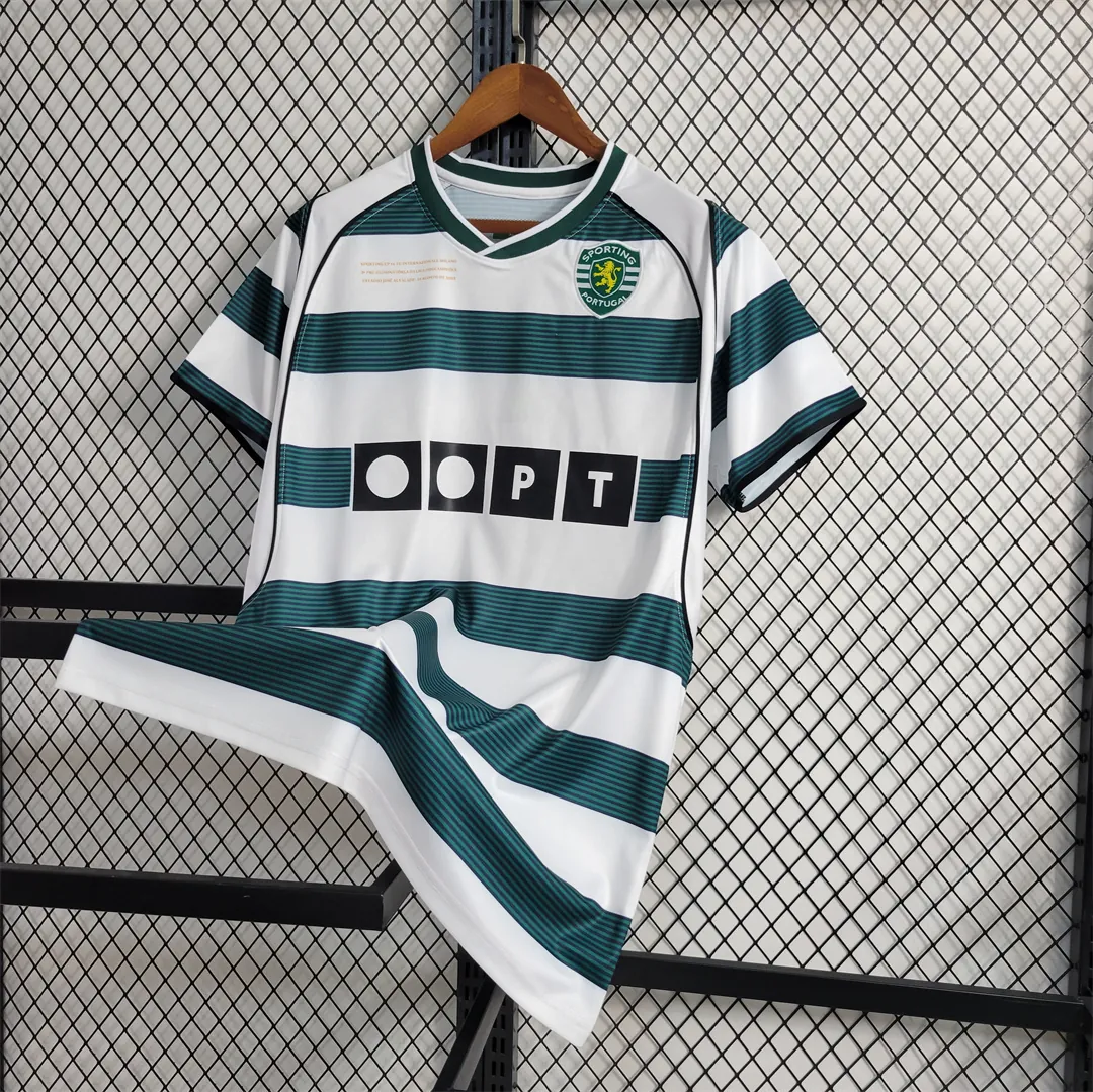 01-03 Sporting Lisbon Home Retro Commemorative Edition Shirt Football Jerseys Yupoo 4