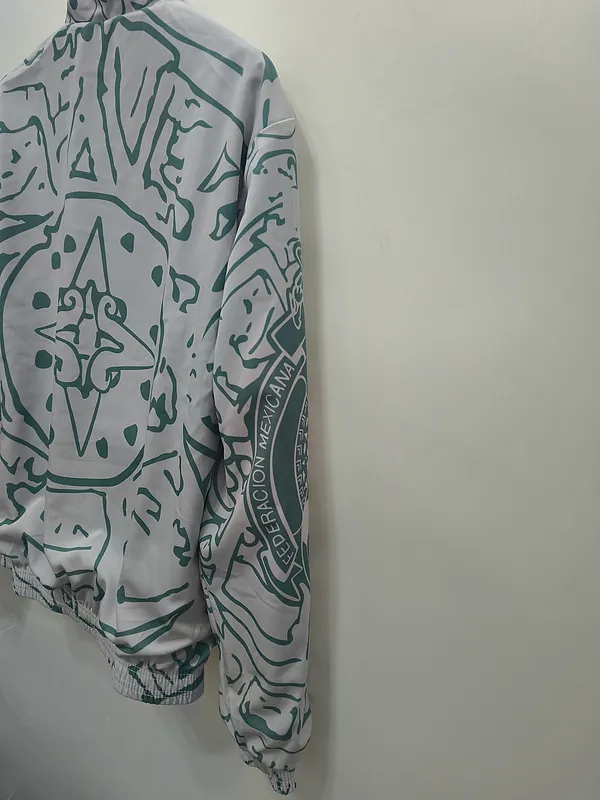 1999 Mexico Retro Trench Coat Reversible Windbreaker Double-Sides Jacket 4