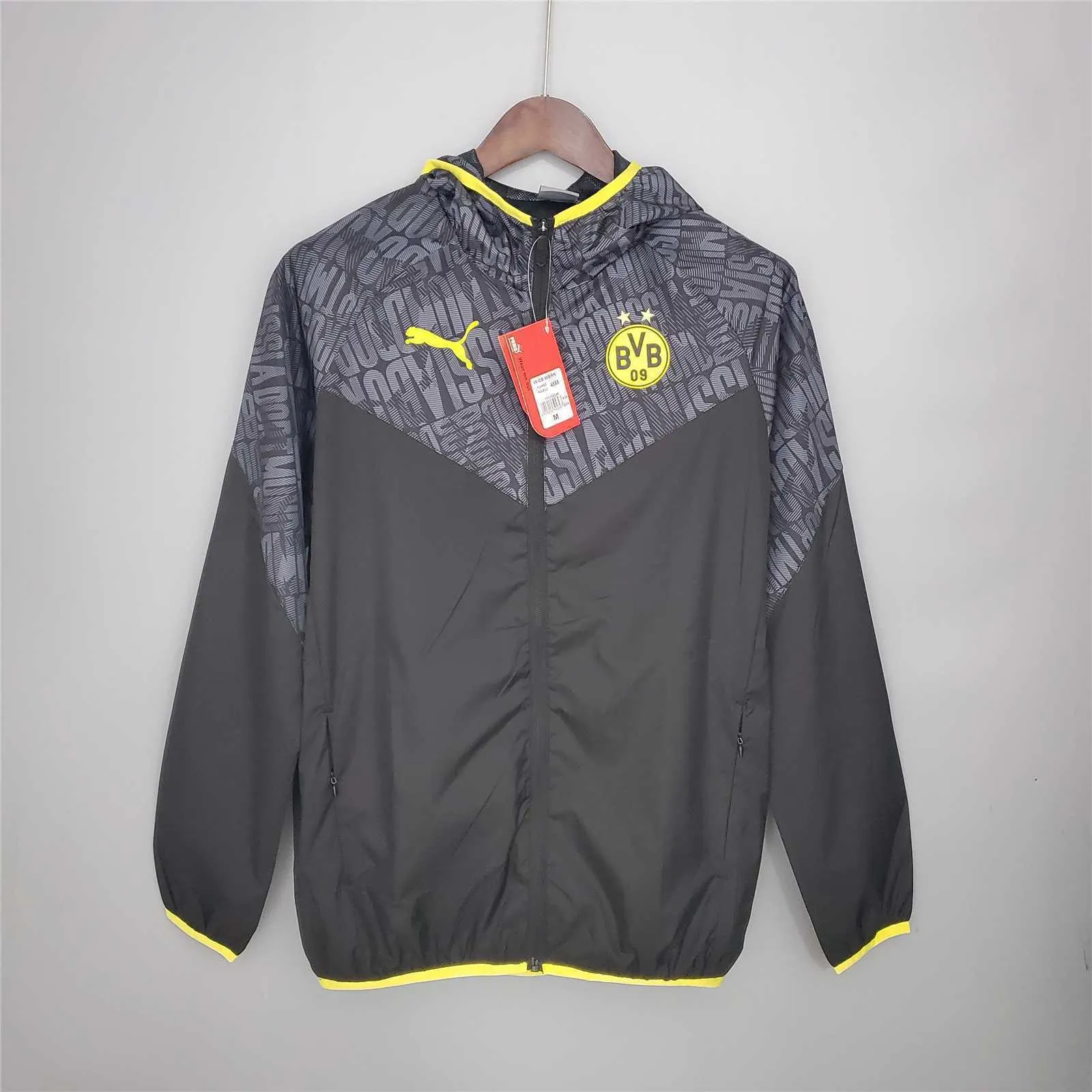 21-22 Dortmund Black Grey Windbreaker 8
