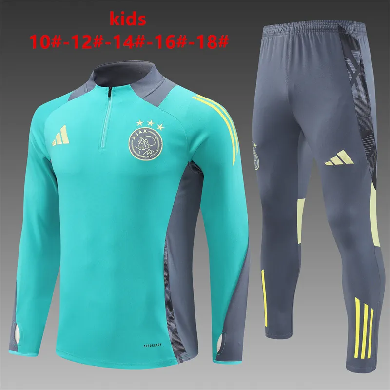 24-25 Ajax Kids Long Sleeve Training Suit Football Shirts 1