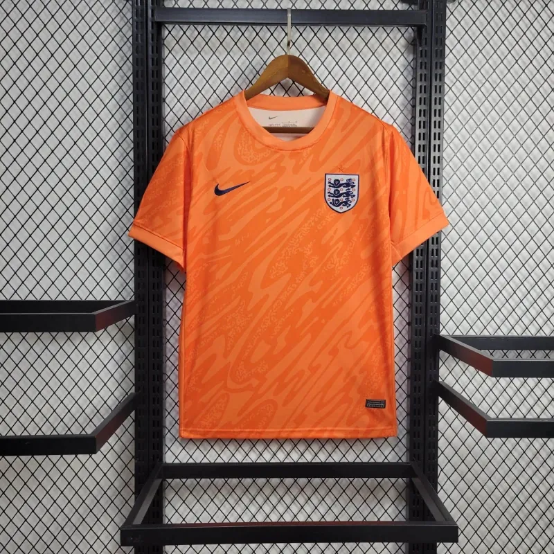 2024 England Goalkeeper Kit Orange UEFA Euro Shirt Football AAAAJersey Supplier 6