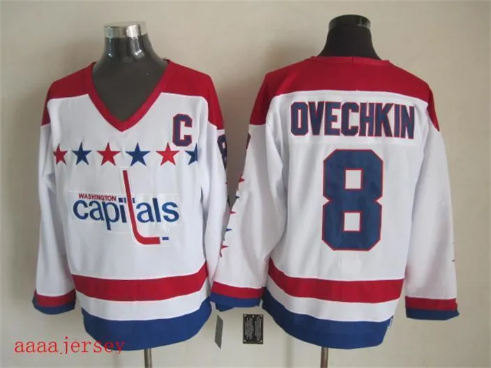Washington Capitals retro ice hockey jersey M-3XL 华盛顿首都队复古冰球服 2