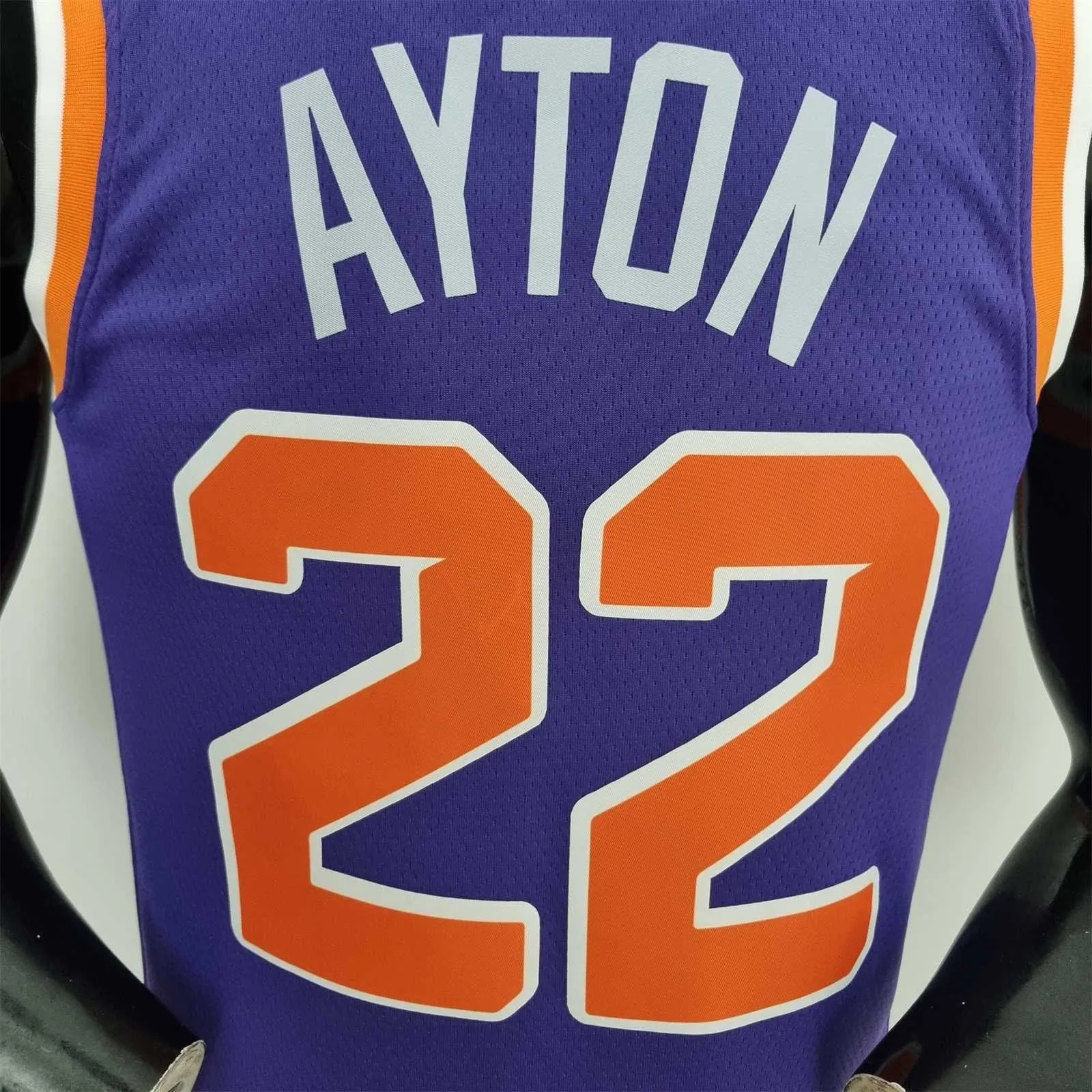 75th Anniversary Ayton #22 Phoenix Suns Purple NBA Jersey 8