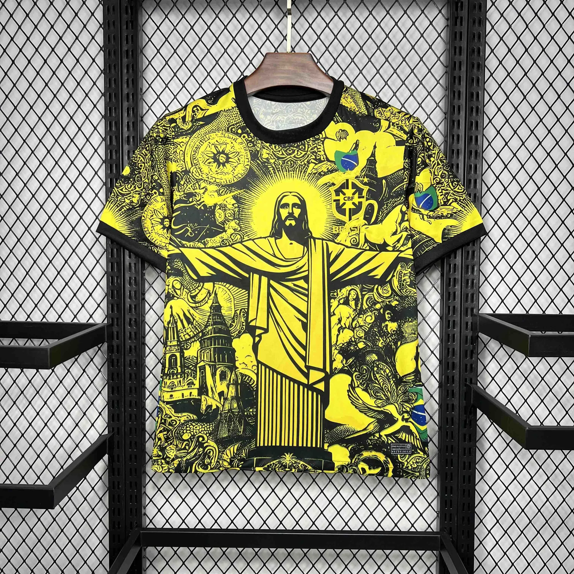 24-25 Brazil Jesus the Redeemer Yellow Special Edition Kit AAAAJersey Supplier Yupoo 3