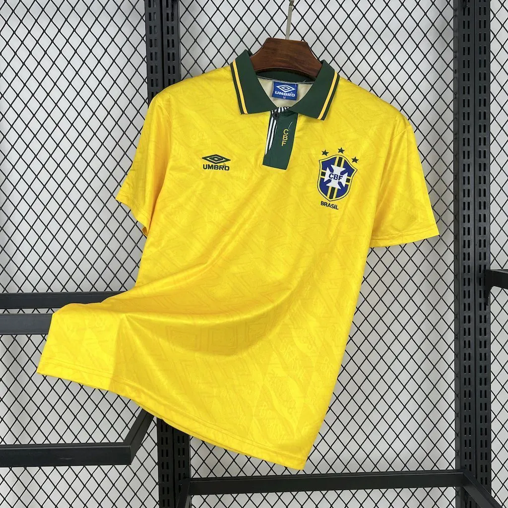 91-93 Brazil Home Retro Kit Vintage Shirt AAAAJersey Supplier Yupoo 5