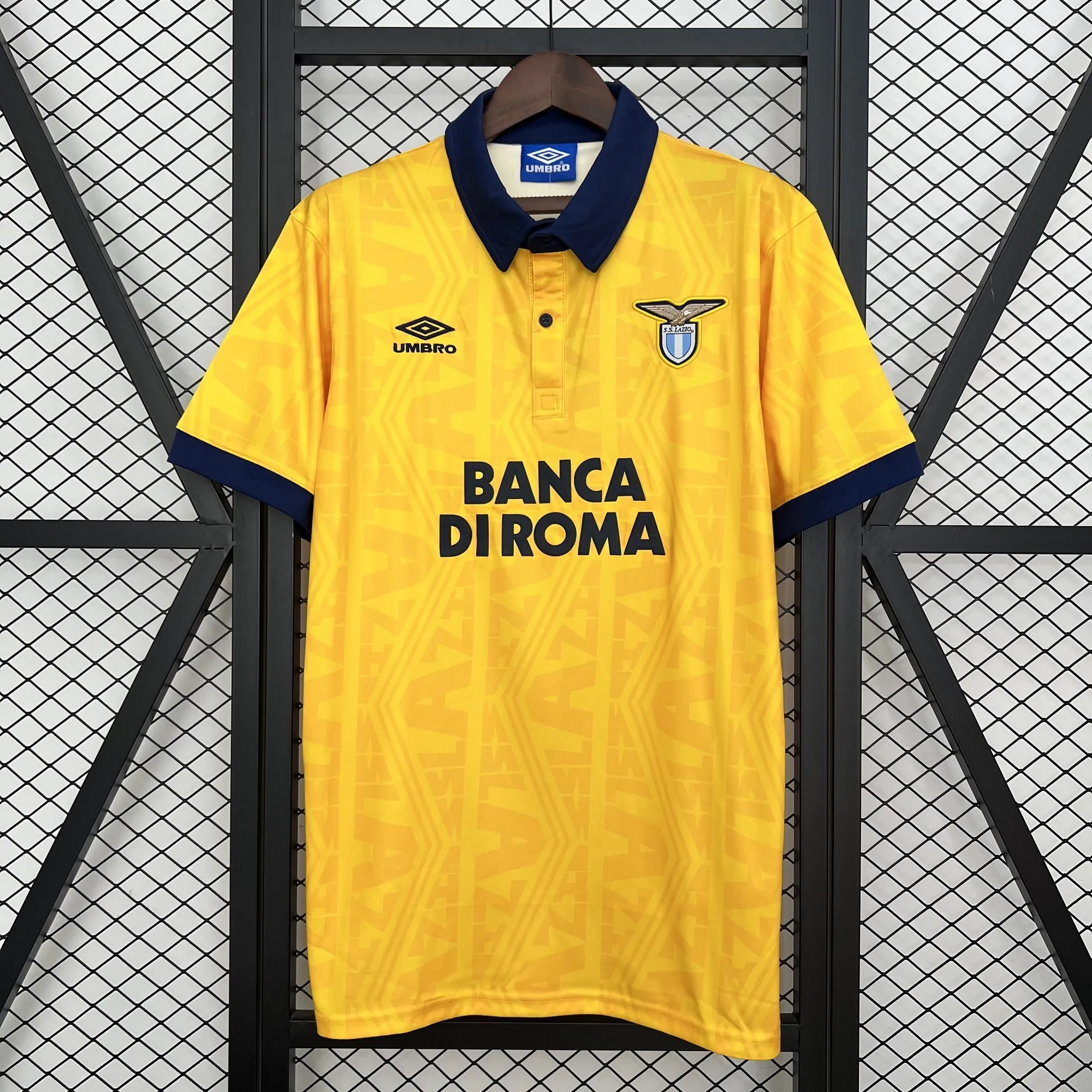 91-92 Lazio Away Yellow Retro Kit Vintage Shirt AAAAJersey Dropship Yupoo 6
