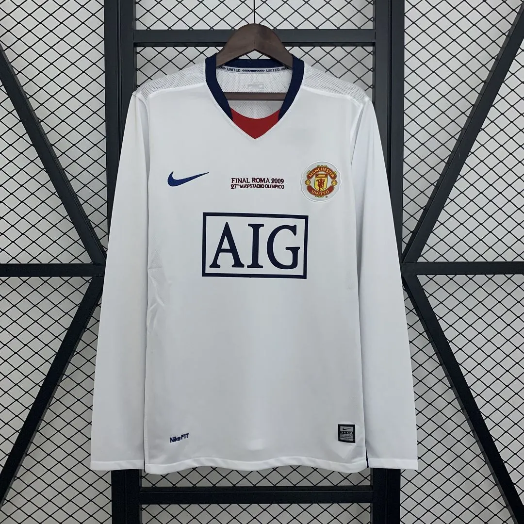 08-09 Manchester United Away Retro Champions Final Long Sleeve Kit AAAAJersey Wholesale Yupoo 9