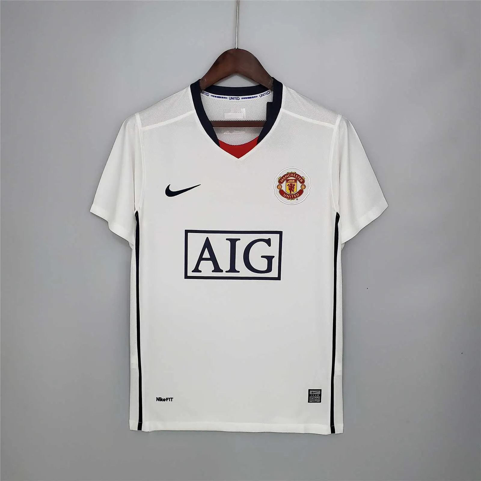 08-09 Manchester United away white League Edition 7