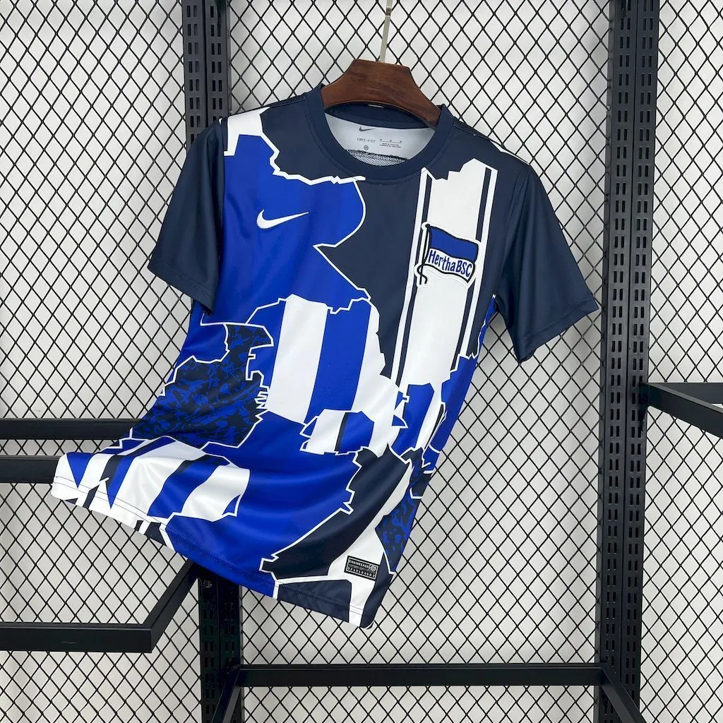 24-25 Hertha BSC Pre-Match Shirt Football Uniforms AAAAJersey Wholesale Yupoo 5