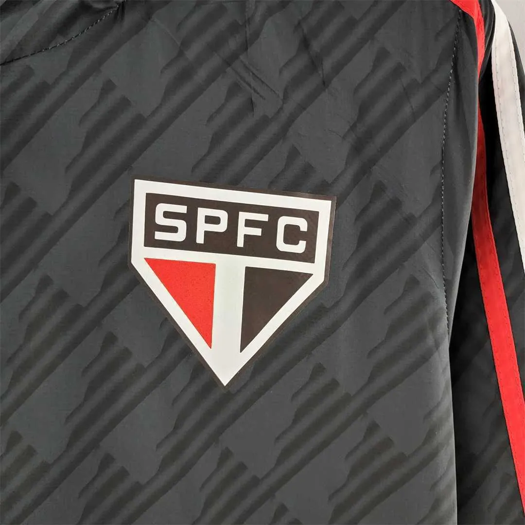 22-23 Sao Paulo Windbreaker Black Red and White 2