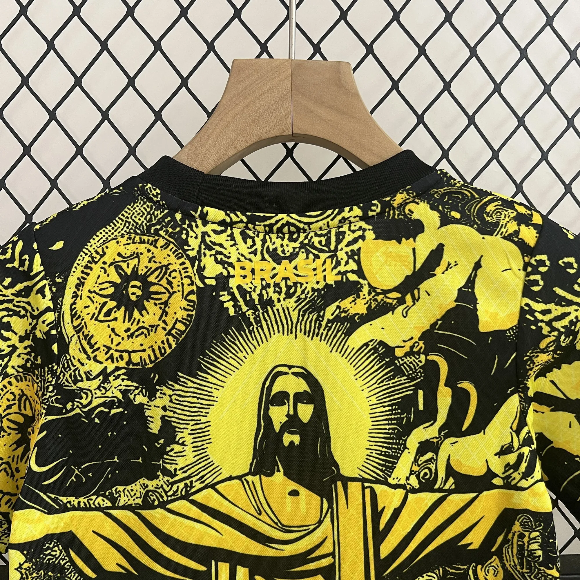 24-25 Brazil Jesus Yellow Special Kid Kits Youth Apparels AAAAJersey Supplier Yupoo 2