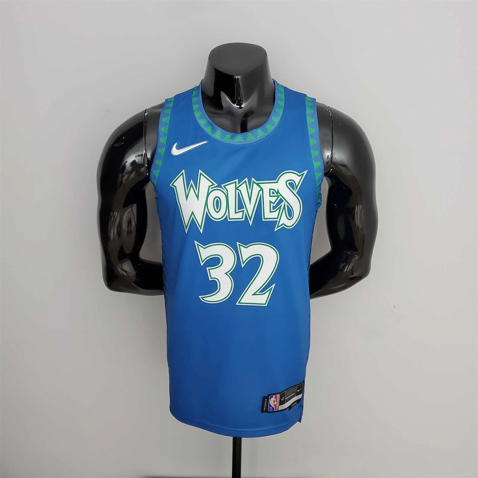 75th Anniversary 2202 Season TOWNS#32 Minnesota Timberwolves City Edition Blue NBA Jersey 9