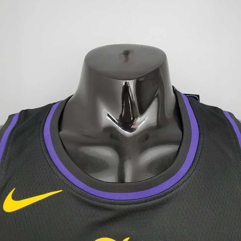 2021 DAVIS#3 Los Angeles Lakers Black Latin Black 1