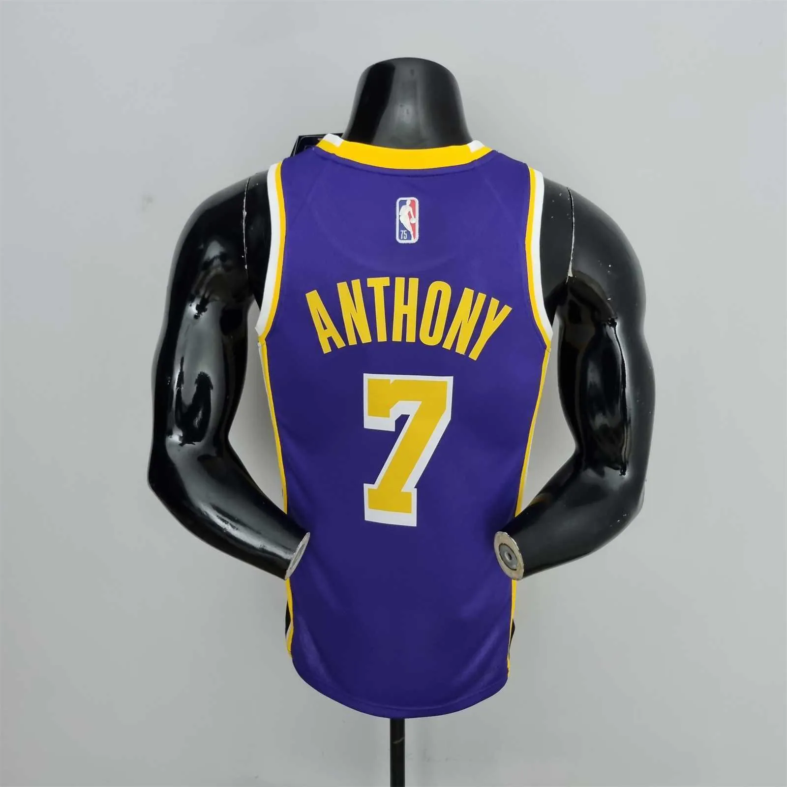 75th Anniversary Anthony #7 Los Angeles Lakers Jordan Purple NBA Jersey 9