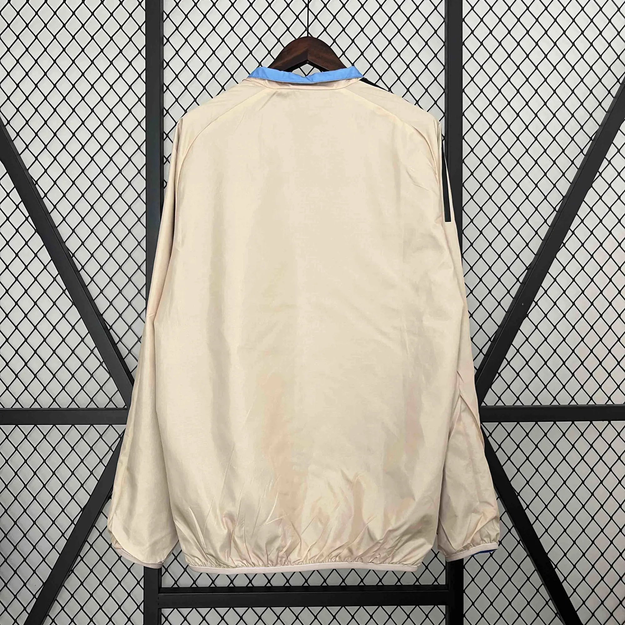 2024 Manchester United Blue&Beige Trench Coat Reversible Windbreaker Jacket Soccer AAAAJersey Y 3