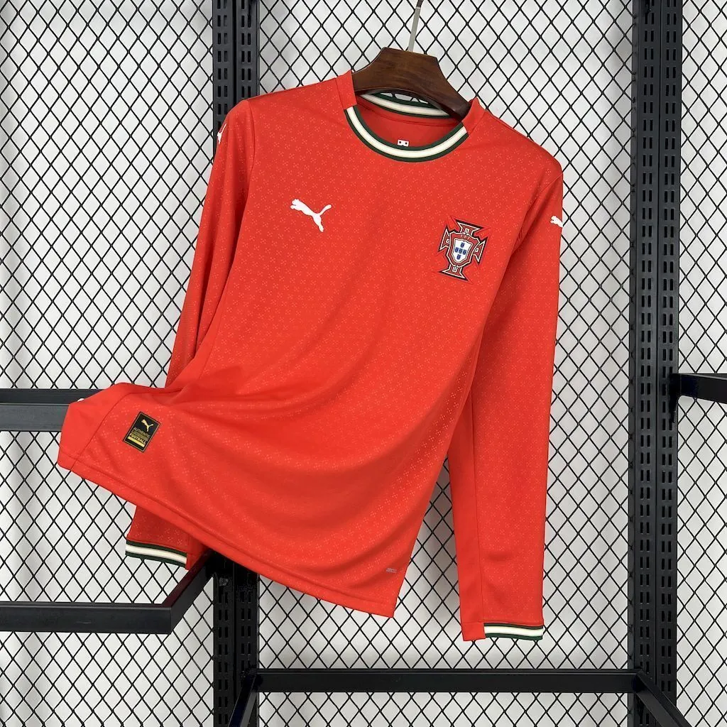 2025 Portugal Home Long Sleeve Shirt Football Uniform AAAAJersey Dropship Yupoo 7