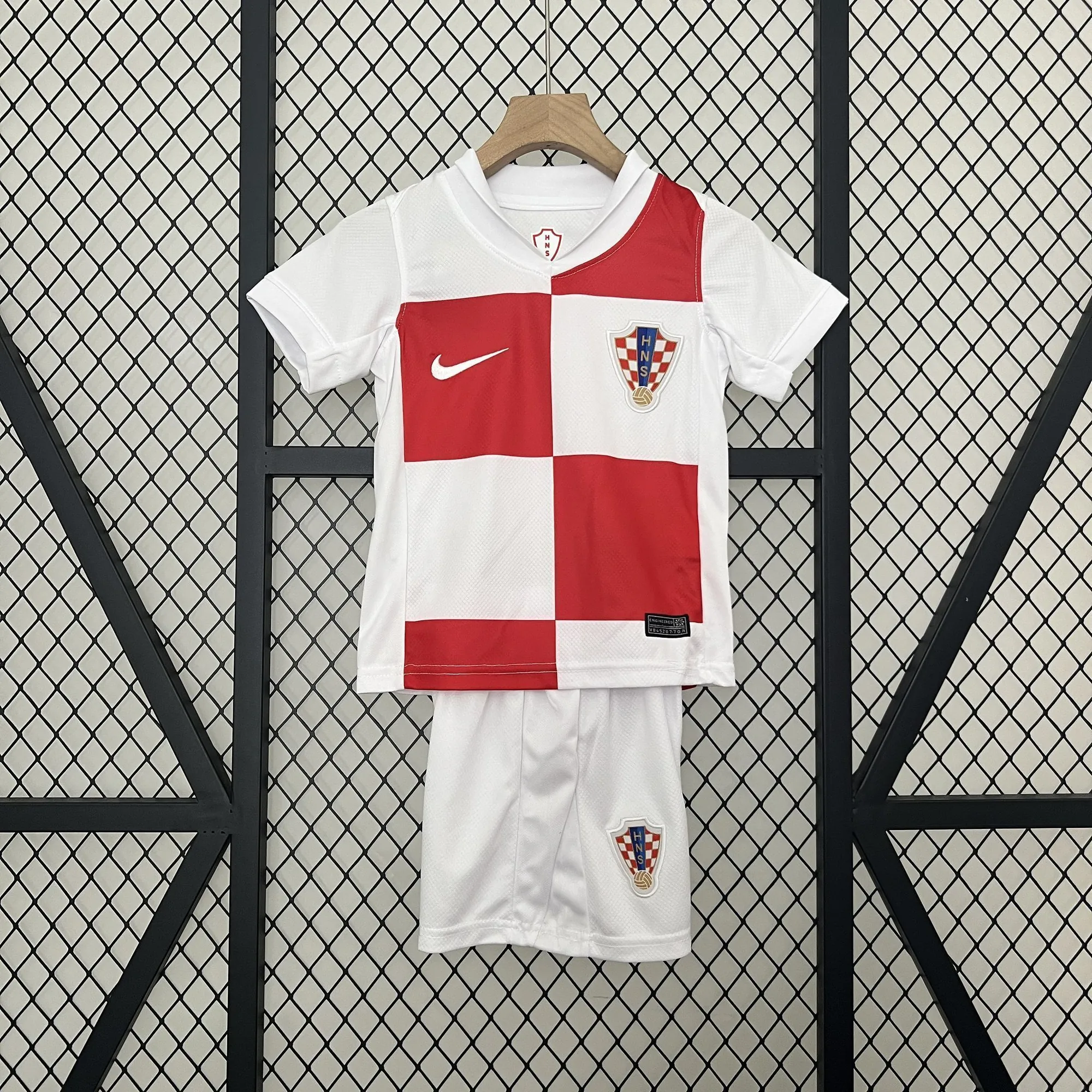 2024 Croatia Home Kid Kits UEFA Euro Youth Apparels Soccer Jerseys Yupoo 9