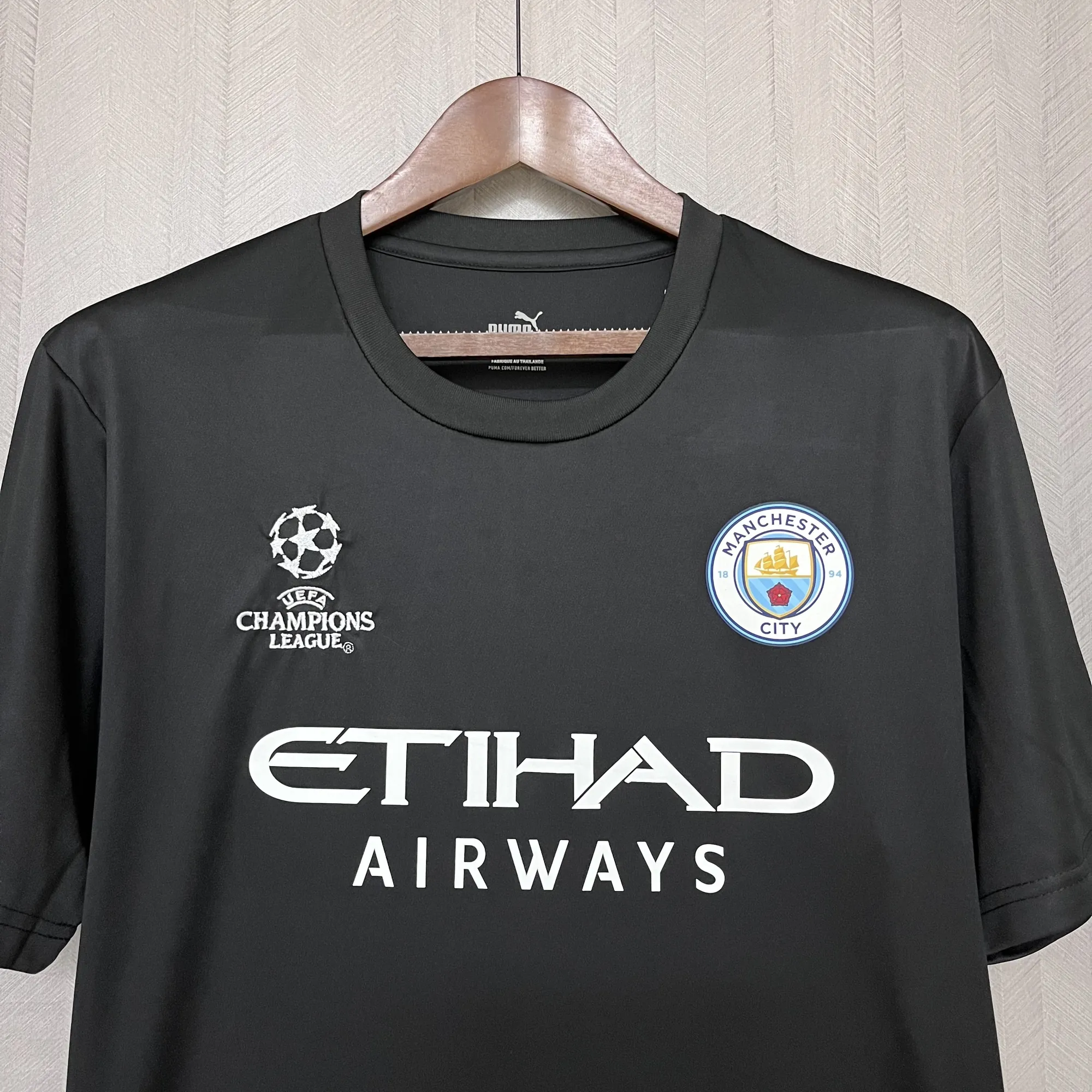 23-24 Manchester City Champion League Black Shirt Football AAAAJersey Yupoo 2
