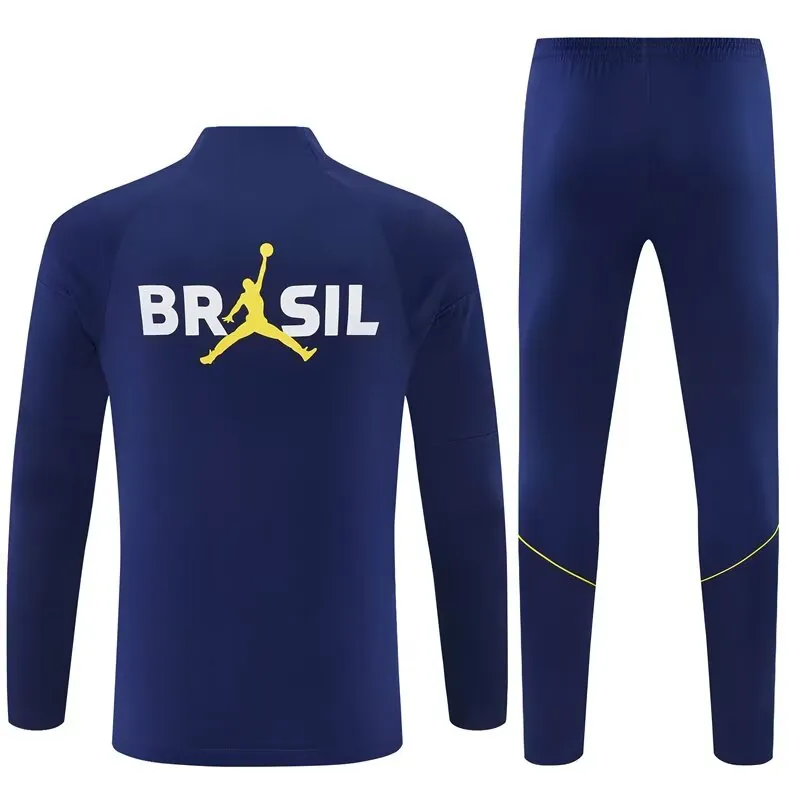 2026 Jordan Brazil Mens Kit Royal Blue Half Pull Training Suit Yupoo 7 4