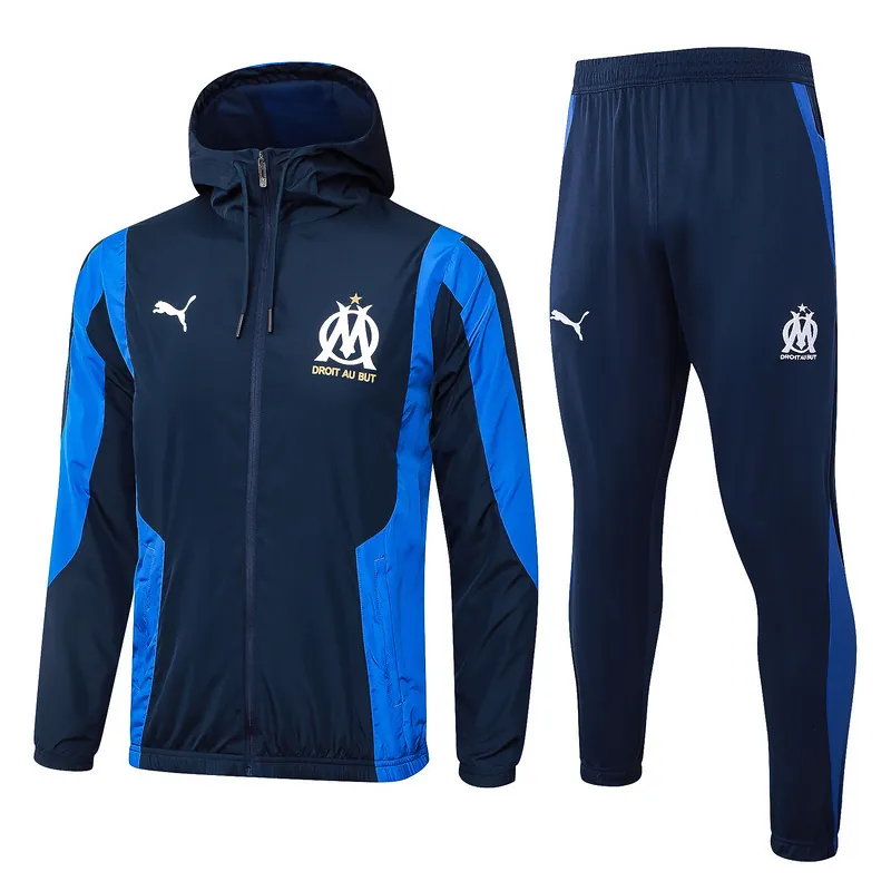 24-25 Marseille Windbreaker Hoodie Jackets Football Shirts 3