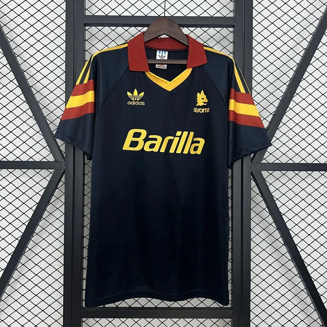 91-92 Roma Fourth Retro Kit Vintage Shirt AAAAJersey Dropship Yupoo 8
