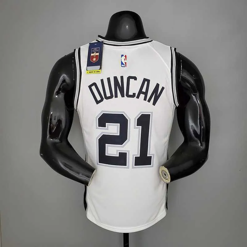 DUNCAN#21 Spurs White 4