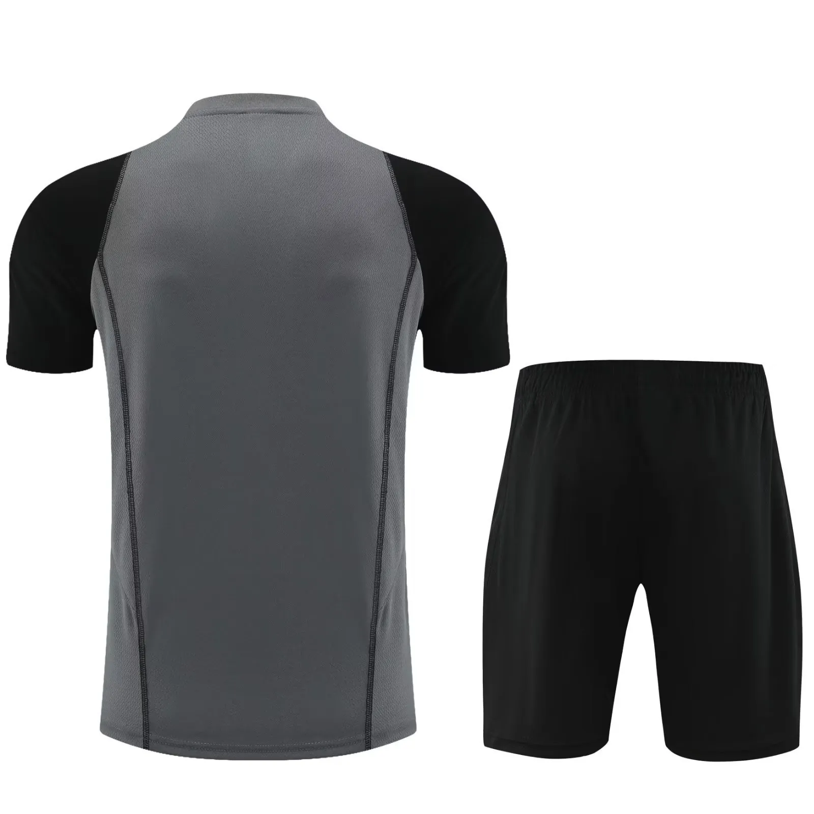 23-24 Real Madrid Traning Suits Grey Short Kits Soccer Jerseys Yupoo 2