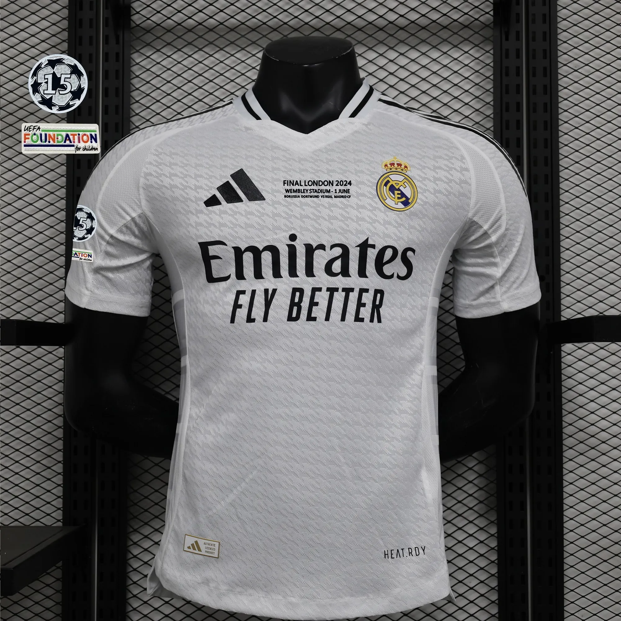24-25 Real Madrid Home Kit Player Version Shirt With All Kind of Badges Soccer AAAAJerseys Yupo 9
