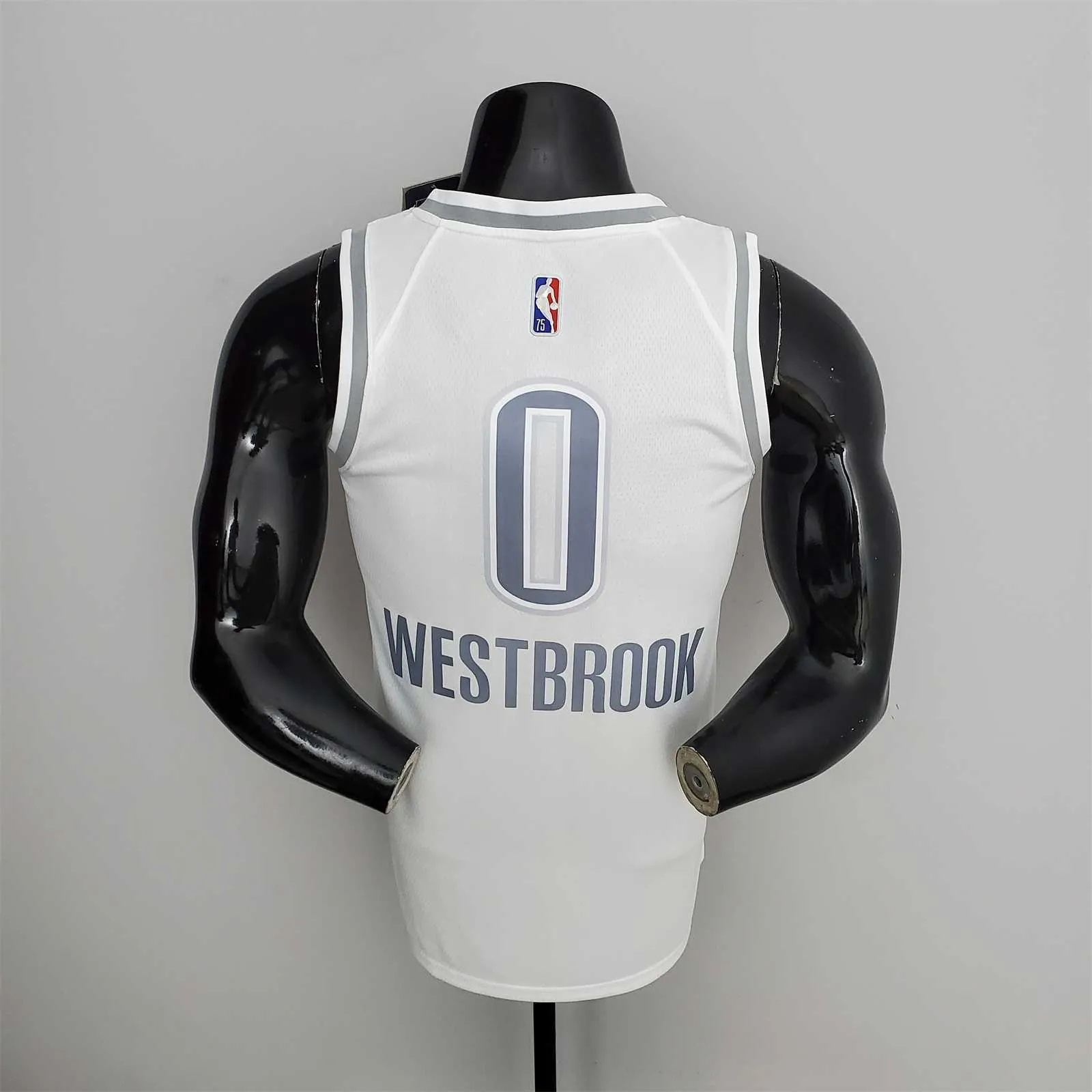 75th Anniversary 2202 Season Oklahoma City Thunder WESTBROOK#0 City Edition White NBA Jersey 8
