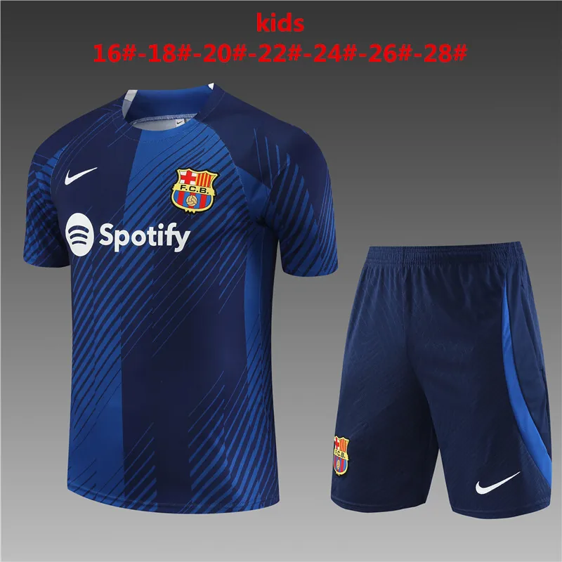 23-24 Barcelona Training Kids Soccer Jerseys Yupoo 1