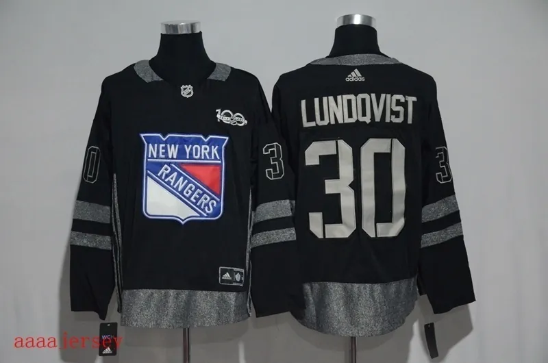 New York Rangers 100 anniversary Ice Hockey jersey M-3XL 纽约游骑兵队100周年纪念版冰球服 1