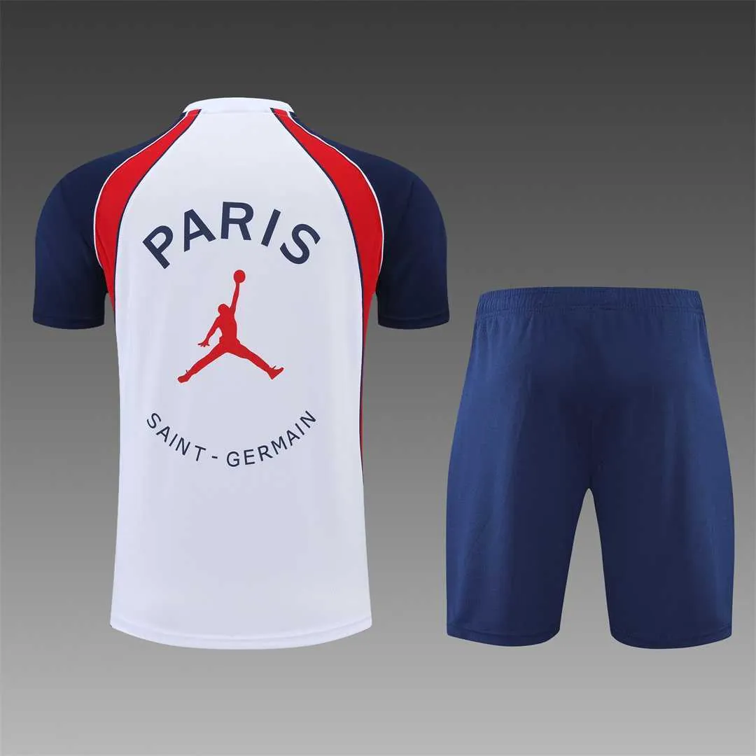 22-23 PSG training suit short sleeve kit White Blue Red 16