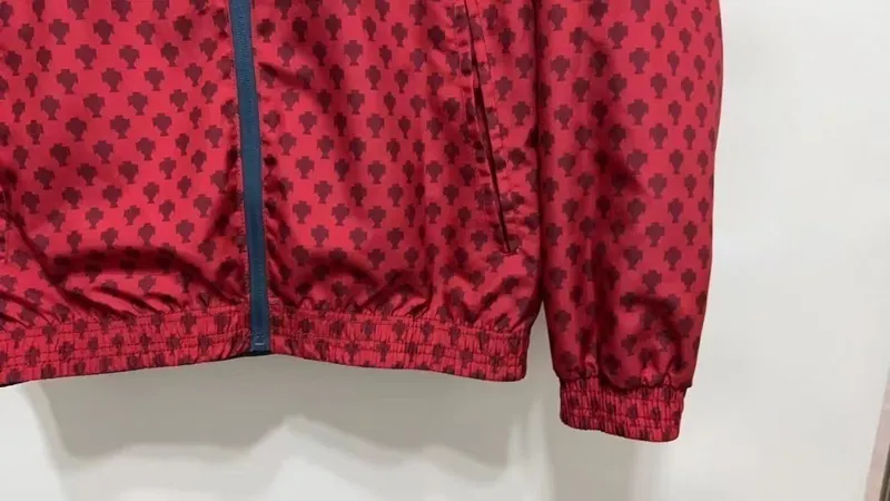 2025 Portugal Red&Blue Trench Coat Reversible Windbreaker Double-Sides Jacket 3