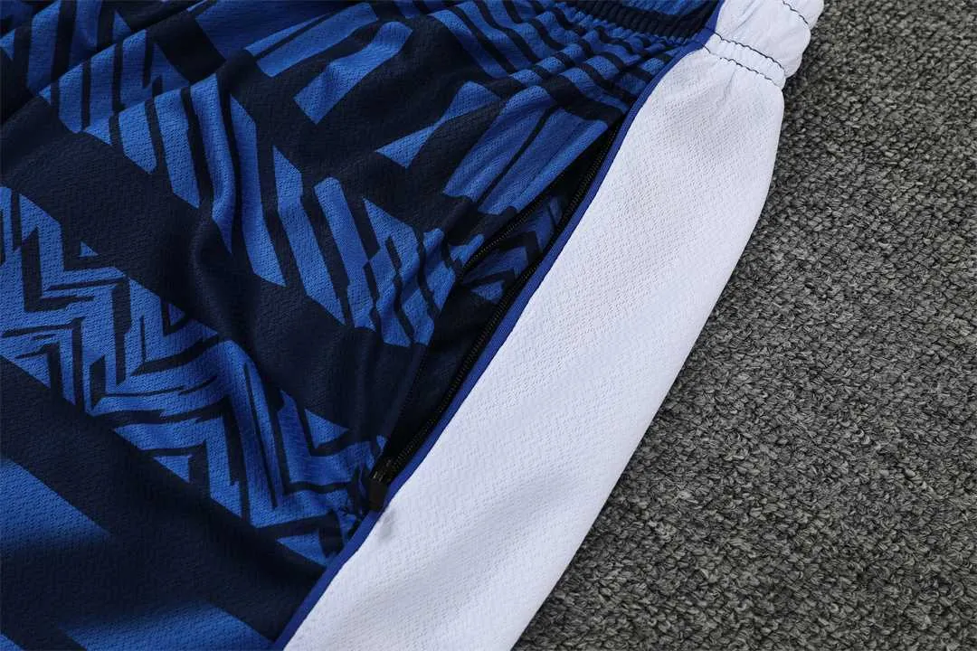 22-23 Marseille Training Suit Short Sleeve Kit White Grey 4