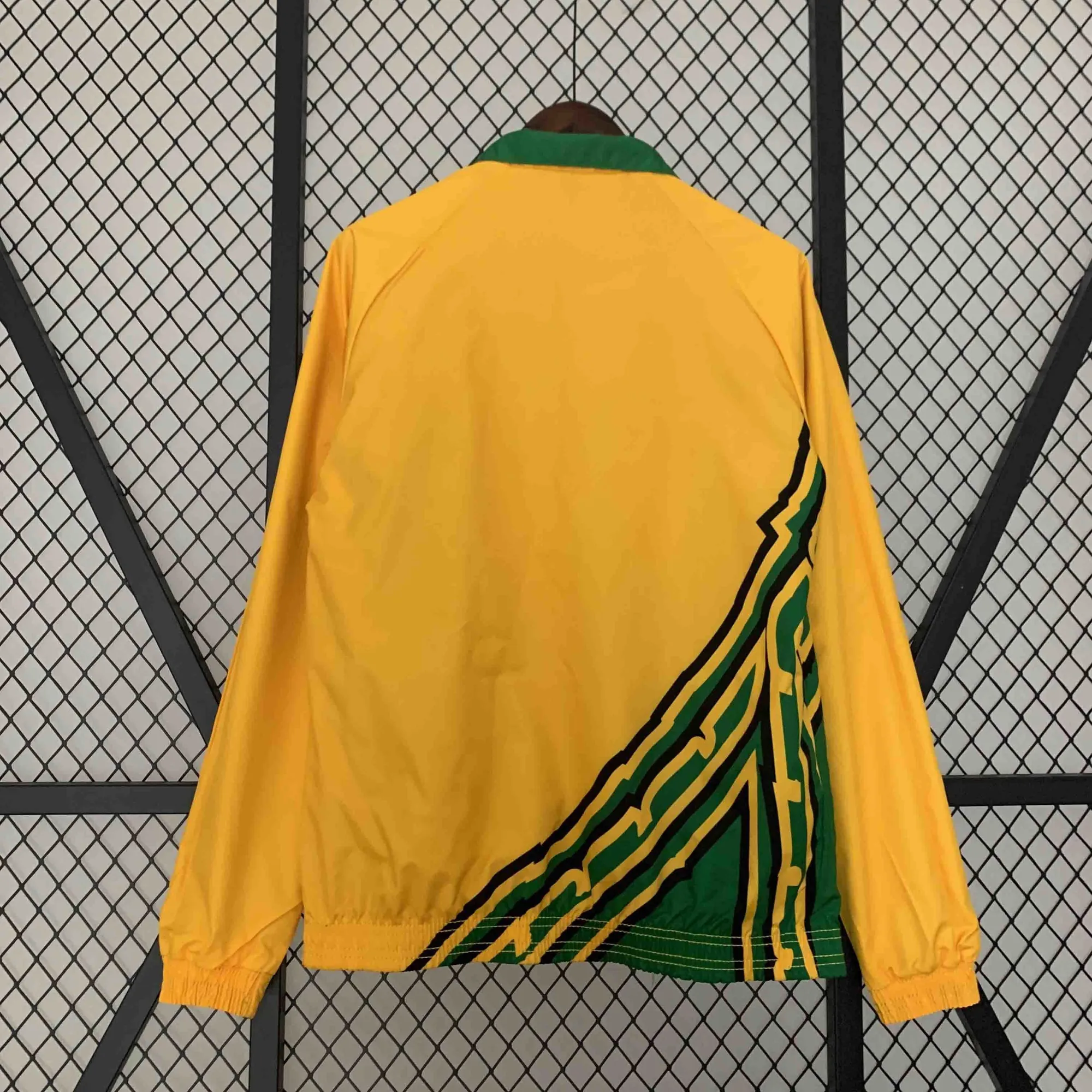 2024 Jamaica Reversible Windbreaker Orange&Green Double-Sides Jacket Soccer Jerseys For Sale 3