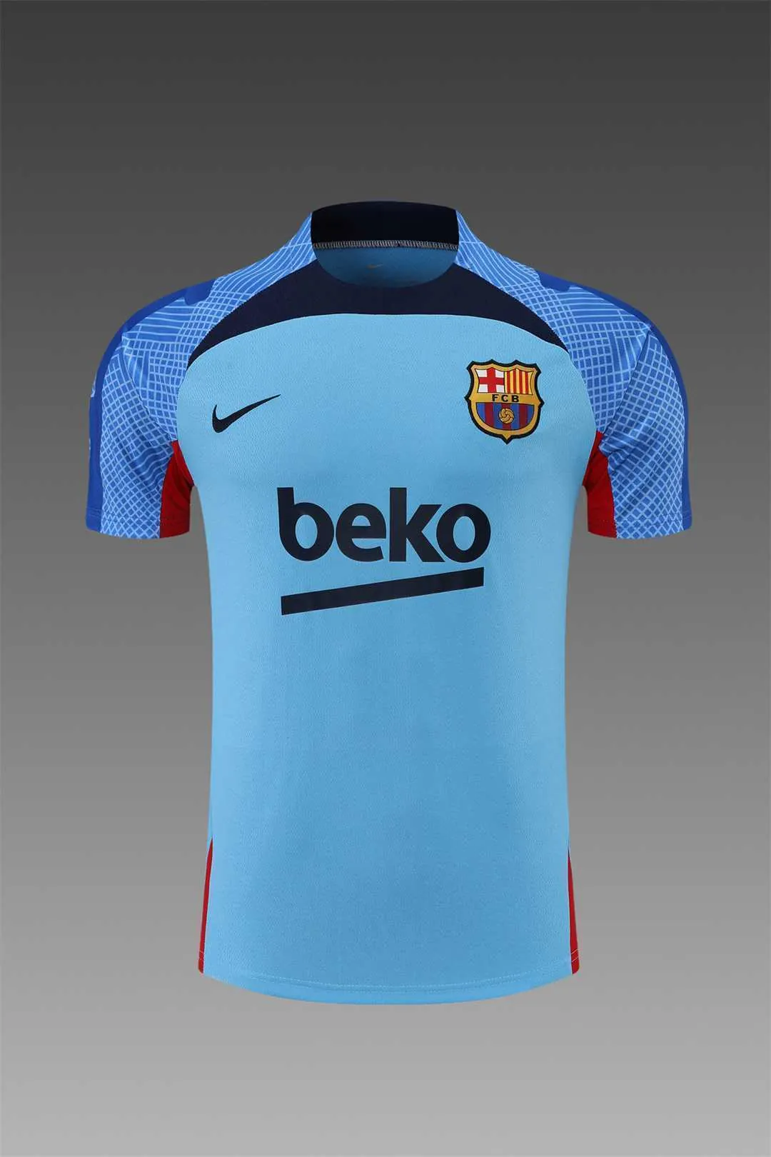 22-23 Barcelona training suit short sleeve kit blue - 3 2