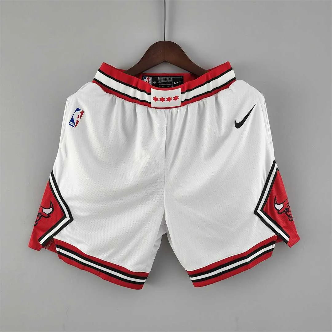 Chicago Bulls white NBA shorts 9