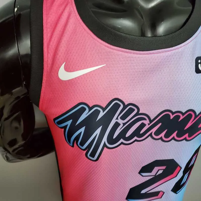 New Miami Heat IGUODALA#28 City Edition Pink Blue Gradient Color 4