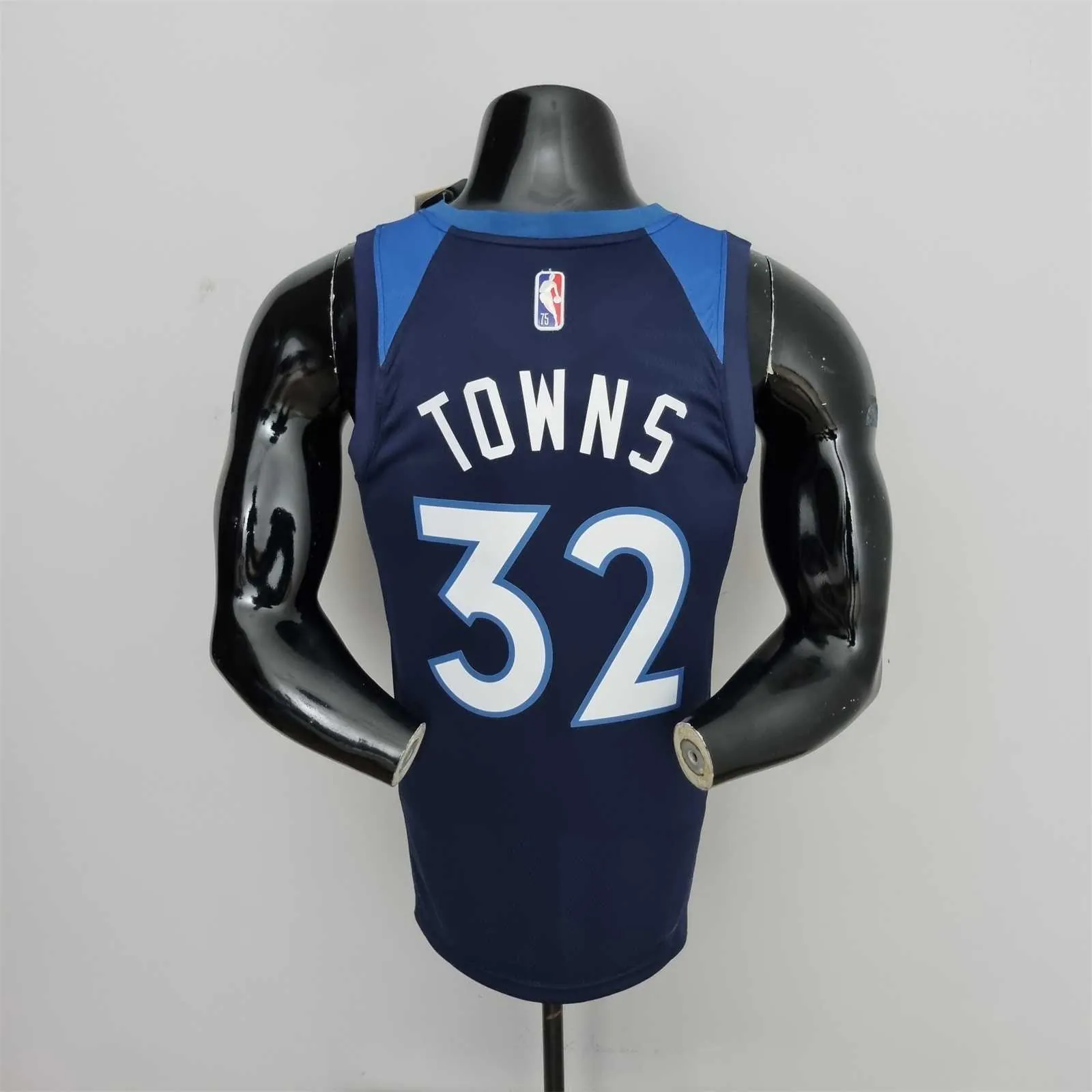 75th Anniversary Minnesota Timberwolves TOWNS#32 Royal Blue NBA Jersey 9