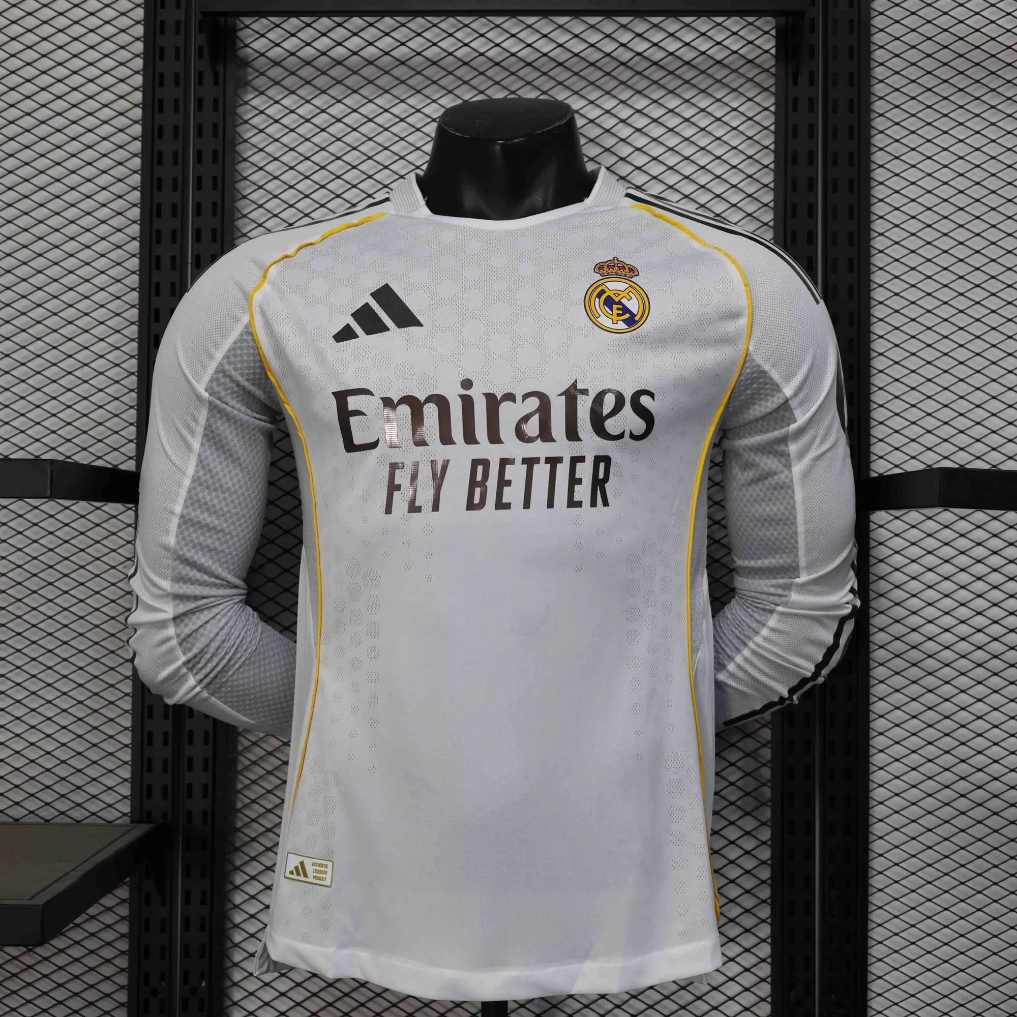25-26 Real Madrid Home Long Sleeve Kit Player Version Shirt AAAAJersey Dropship Yupoo S-3XL 3