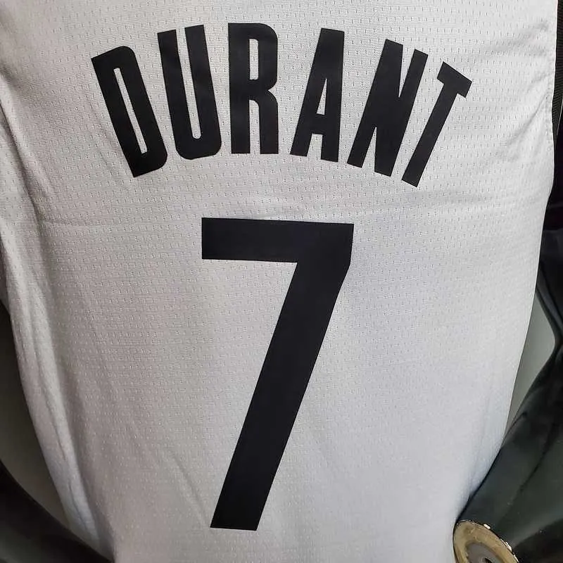 Durant #7 Brooklyn Nets white 6