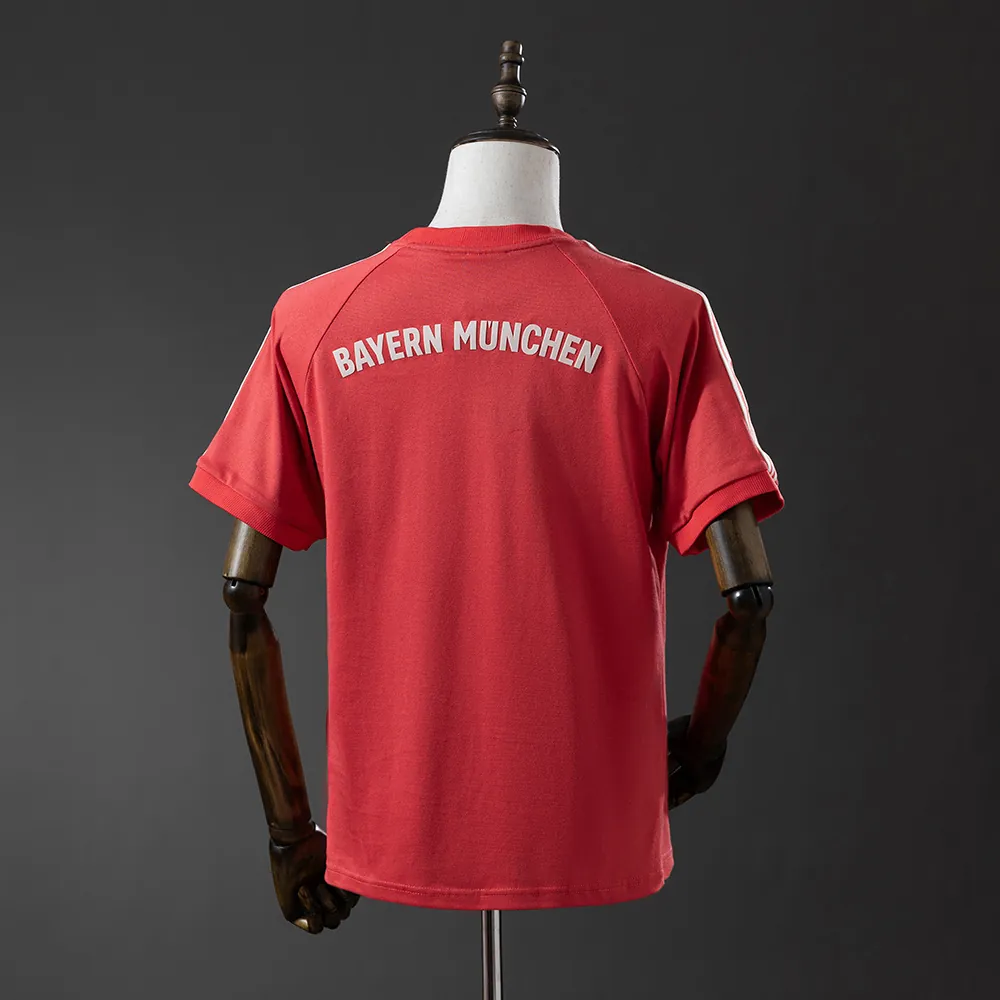 25-26 Bayern Munich Adicolor Classics 3-Stripes Red T-Shirt Yupoo 1