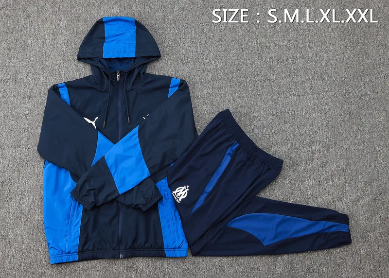 24-25 Marseille Windbreaker Hoodie Jackets Football Shirts 2
