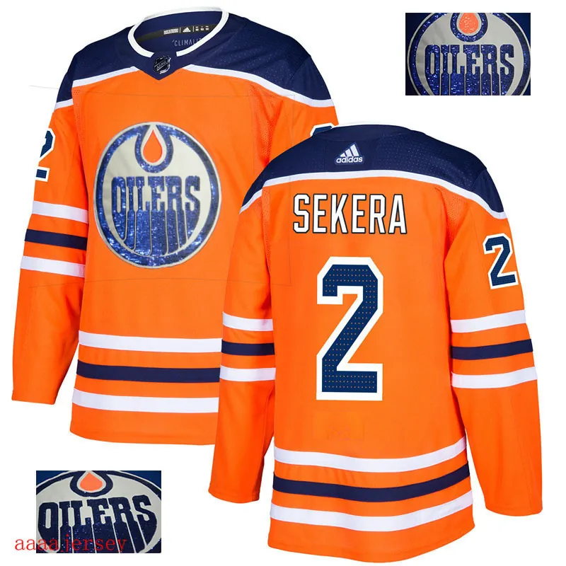 2018 Edmonton Oilers ice hockey jersey M-3XL 埃德蒙顿油人队时尚亮片款冰球服 6