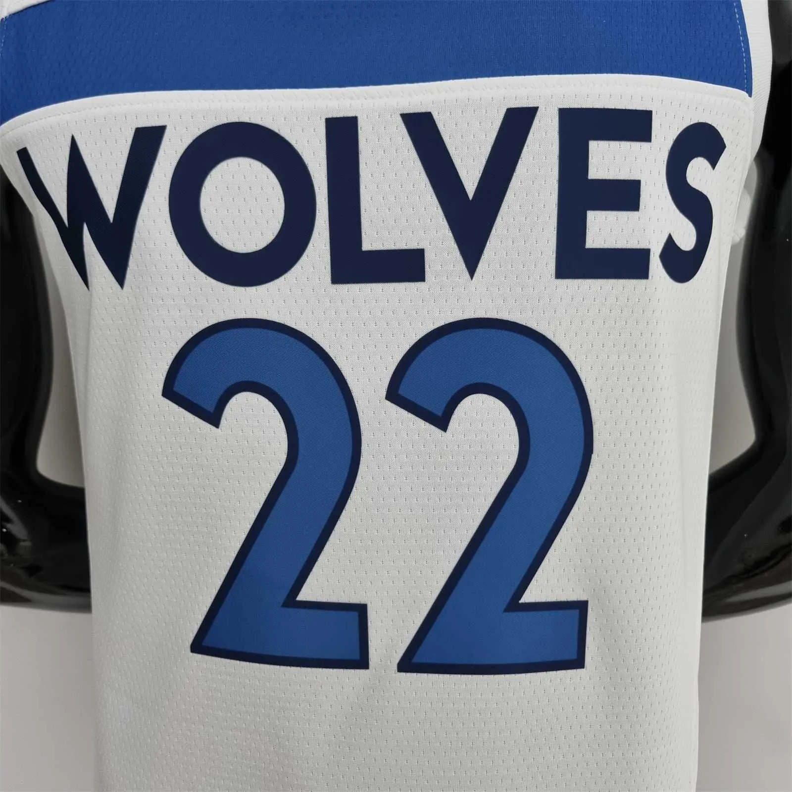 75th Anniversary Minnesota Timberwolves Wiggins #22 Royal White NBA Jersey 6