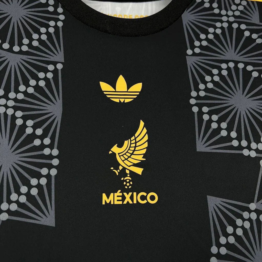 2025 Mexico Gold- Black Kids Kit Youth Apparels Soccer AAAAJersey Yupoo 5