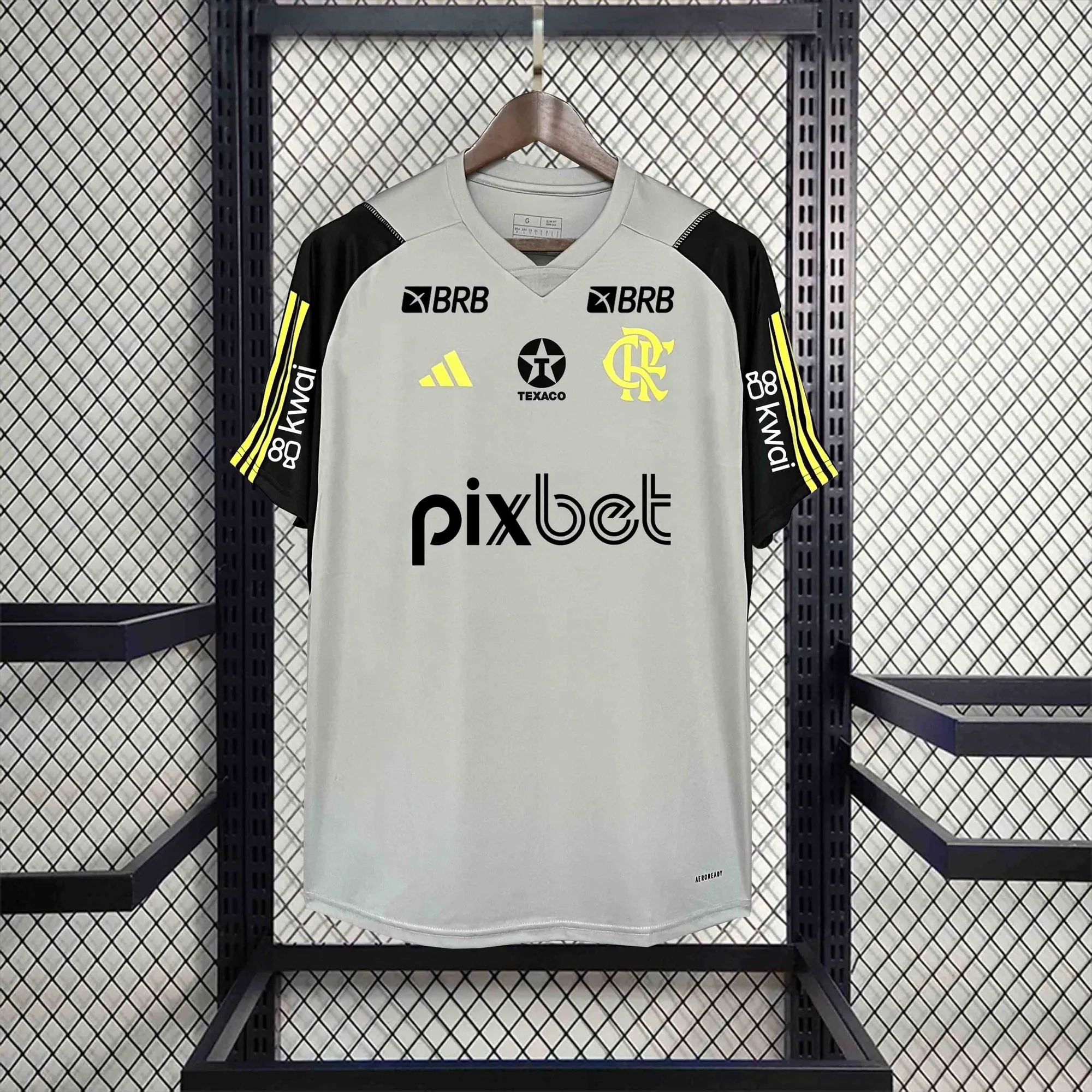 24-25 Flamengo Gray Training Kit Jersey Supplier Yupoo 1