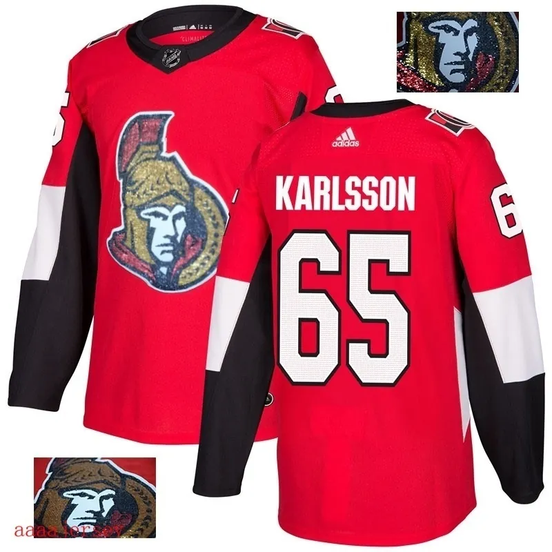 2018 Ottawa Senators ice hockey jersey M-3XL 渥太华参议员队时尚亮片款冰球服 7