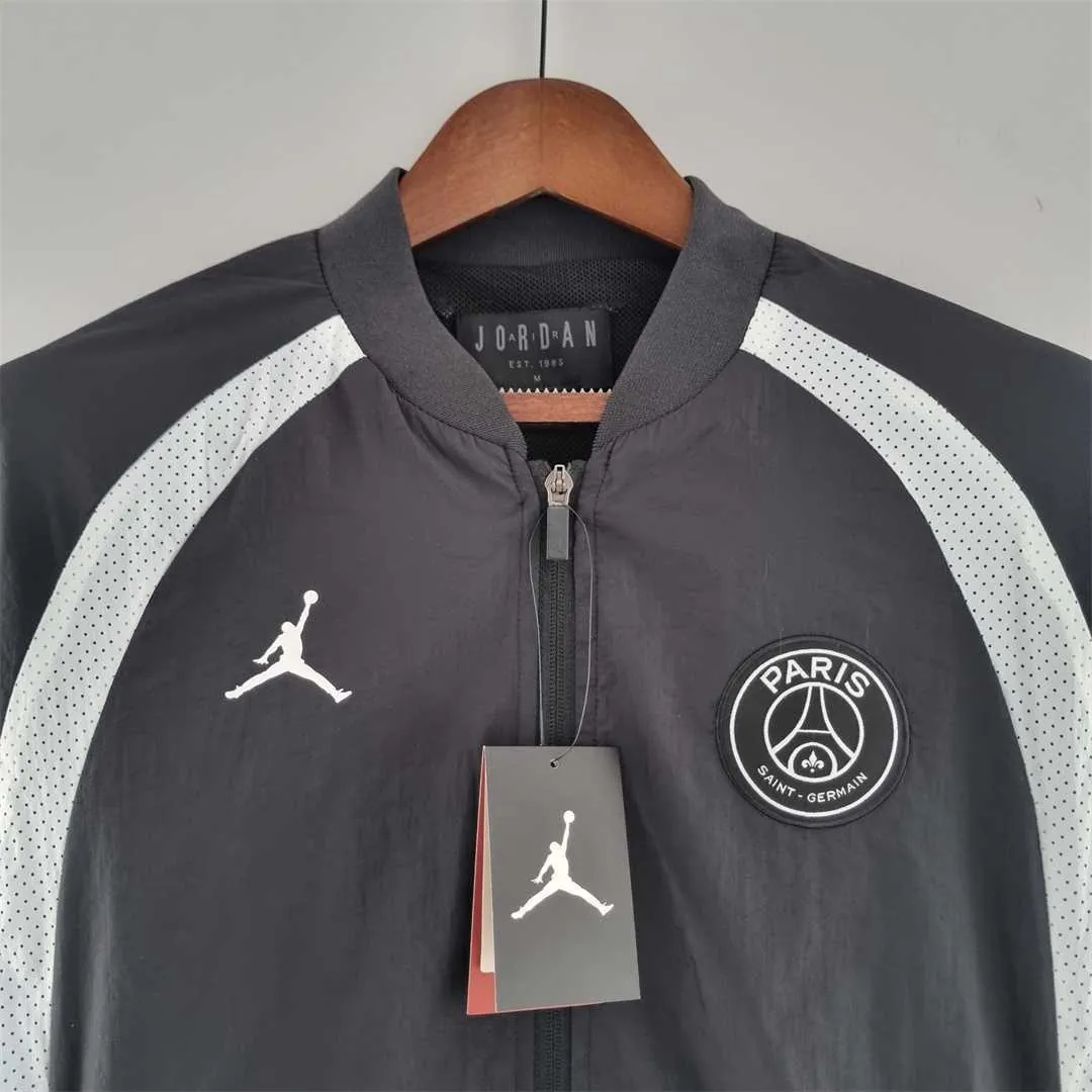 2022 PSG Jordan blackwhite windbreaker 7