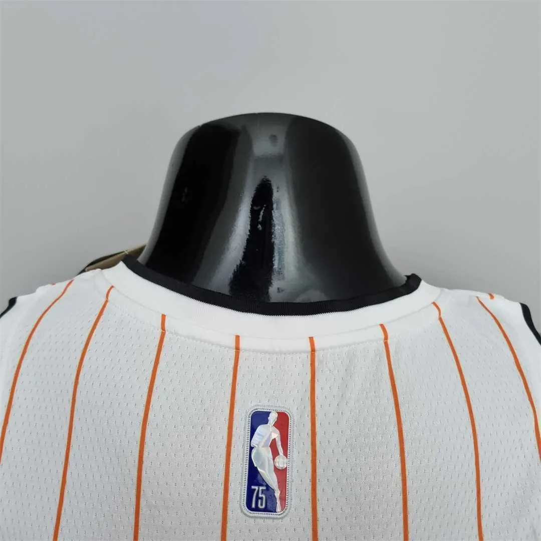 75th Anniversary Orlando Magic McGrady #1 White and Orange NBA Jersey 6